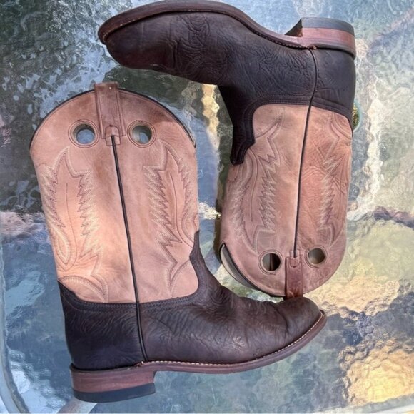 Canada West Brahma Men's Leather Western Cowboy Boots - Picture 4 of 14